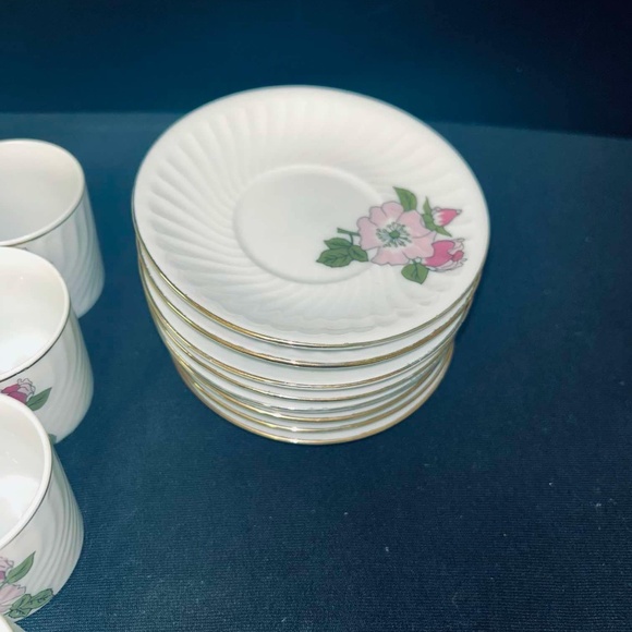 Set Of 8 Demitasse Espresso Cups And Saucers - Picture 11 of 12